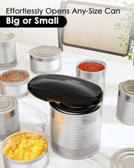 Cordless can opener powered by four AA batteries