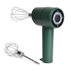 Emerald Green cordless hand mixer with wireless design