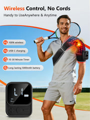 Cordless shoulder wrap showing 660nm and 850nm light