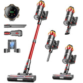 Cordless Vacuum Cleaner red color front view