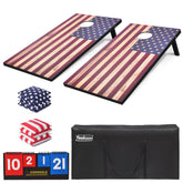 Cornhole set regulation size boards 4ft x 2ft with carrying case