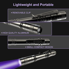 COSOOS two pack UV flashlights powered by 2 AAA batteries not included
