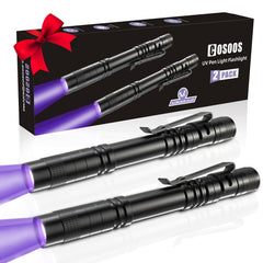 COSOOS 2 UV Black Light Flashlight compact with clip
