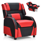 Costzon Kids Recliner red gaming chair with footrest