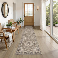 cotiled 2x8 hallway runner rug brown non-slip
