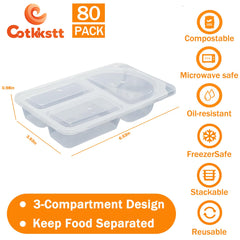 80 pack reusable snack containers with lids