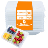 Cotkkstt four-compartment snack containers with lids