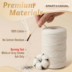 Sealed packaging center-pull roll of cotton twine