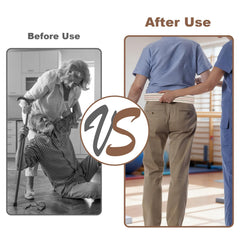 Gait belt with metal fastener for caregiving
