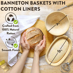 Cotton liners for banneton baskets image