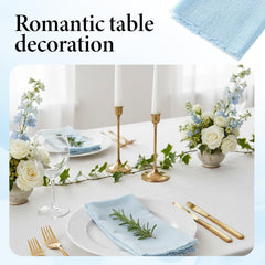 cotton napkins sky blue 16.5x16.5 inches