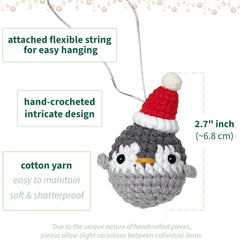 Shatterproof crochet ornament safe around children and pets