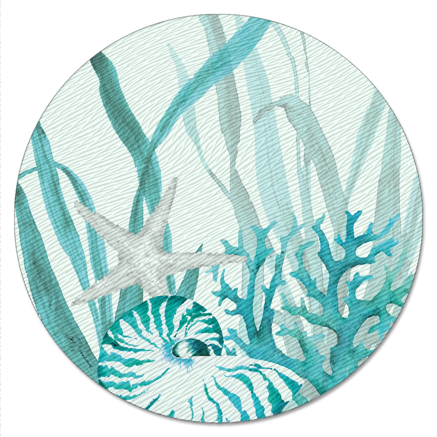 CounterArt Coral Life lazy susan 13 inch diameter