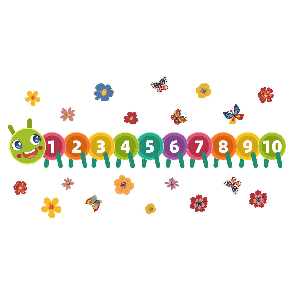 Counting Caterpillar Wall Decal product close up