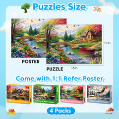 Country Life themed 100-piece puzzles for families
