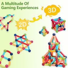 COUOMOXA magnetic building blocks 74pcs age 3-8 playroom