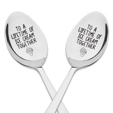 Couples ice cream spoons stainless steel 2 pcs
