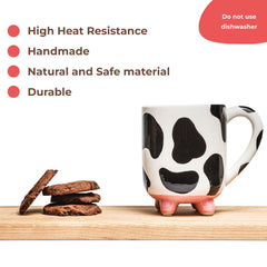 Cow lovers gift mug with cow print