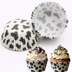 bulk 300 piece cow print cupcake liners