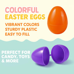 2.17 inch plastic hinged Easter eggs for hunts