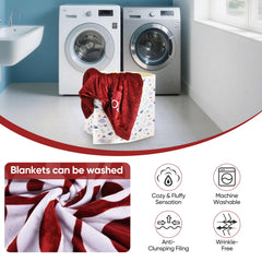 Throw blanket suitable for couch bed