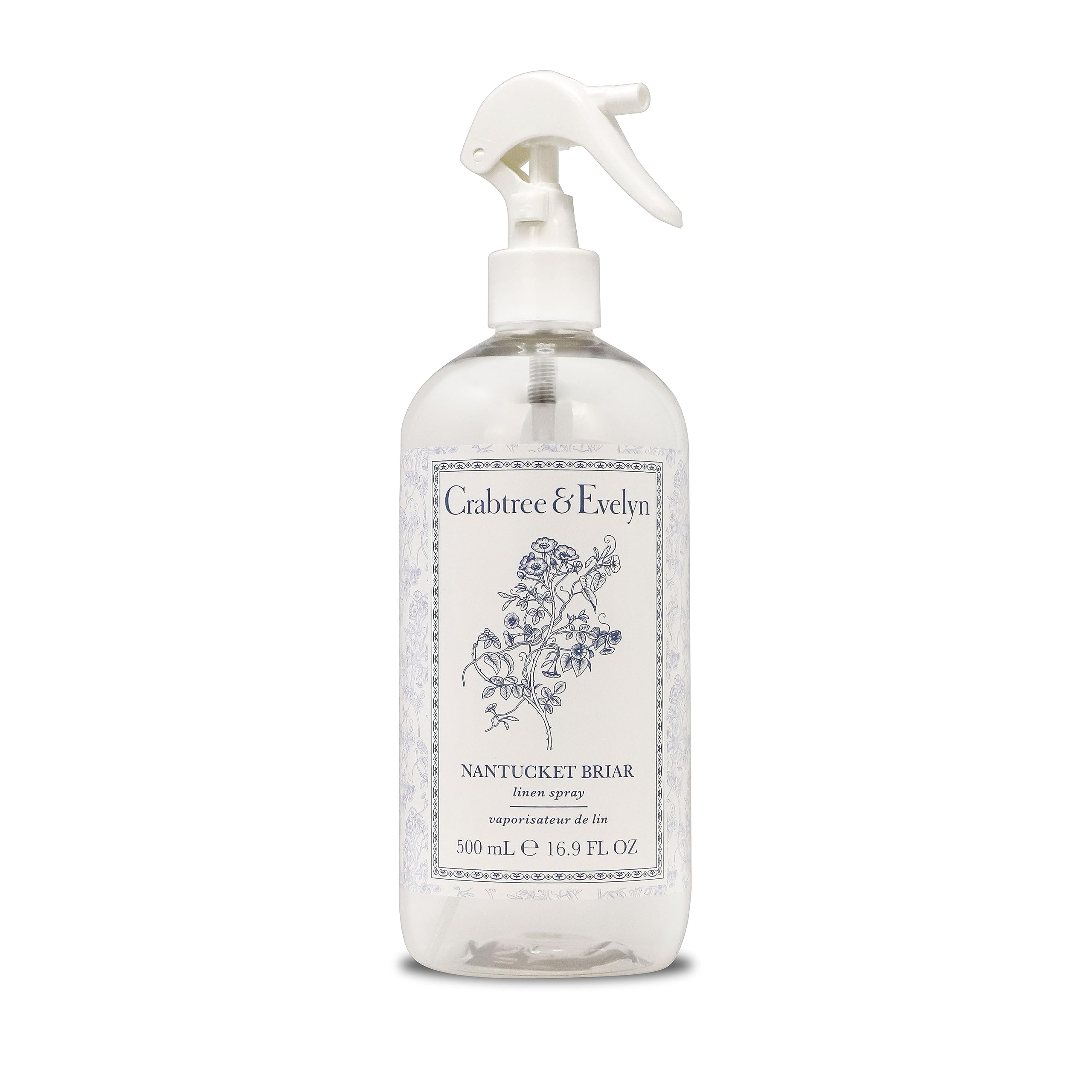 Crabtree & Evelyn Nantucket Briar Linen Spray 500ml bottle front view