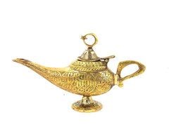 Handmade brass aladin genie lamp 12inch height