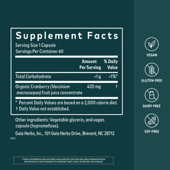 cranberry concentrate vegan capsules packaging