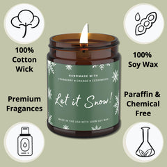 Cranberry orange cedar wood scented candle soy wax 9oz alt text