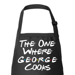 Custom name option on The One Where They Cook Friends Inspired Apron