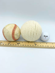 Neutral tone rustic decor ball for shelves and trays