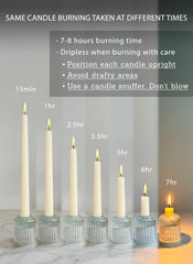 Creamy ivory beeswax and soy taper candle alt