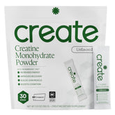 Create Creatine Monohydrate Powder unflavored 30 single-serve pack label