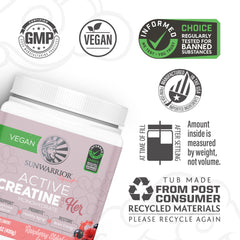 Creatine monohydrate powder for women packaging