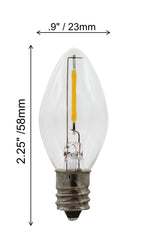 C7 LED bulb included with lamp cord for village displays