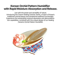 Orchid pattern ceramic bowl used for humidification