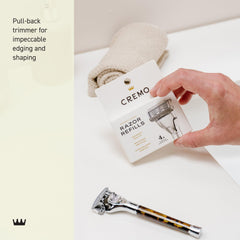 Pull-Back Trimmer detail on Cremo cartridge