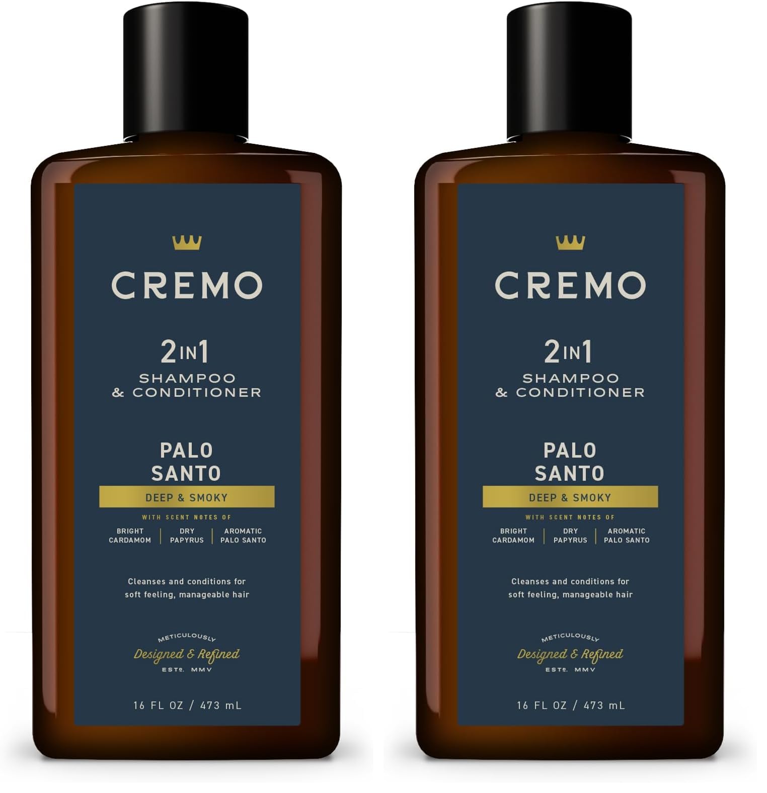 cremo reserve collection 2-in-1 shampoo conditioner palo santo bottle