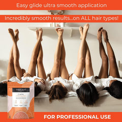 Crystal clear gel texture wax for precise application
