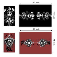 Croar Halloween Jack Kitchen Dish Towels fabric front 80 percent polyester 20 percent polyamide