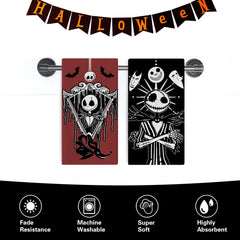 Croar Halloween Jack Kitchen Dish Towels unfolded size 18x26 inches