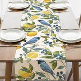 Croar Watercolor Bird Table Runner on dining table