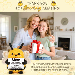 Crochet bee gift for mom birthday from daughter or son