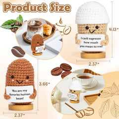 Crochet coffee cup component of the gift set