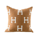 Croker Horse 20x20 throw pillow cover with H Letter Embroidery