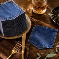 Crtiin denim pocket napkins 100pcs set close up