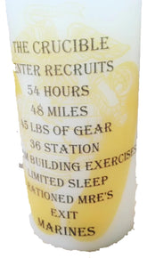 Crucible Candle Yellow Footprints EGA Marine Corps 3x8 flameless LED image