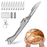 CRUIFU folding bread lame with 10 blades and storage box