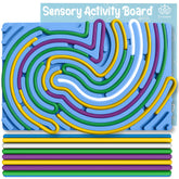 Cruleen sensory board for kids with silicone ropes and travel bag