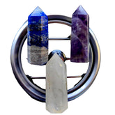 Crystal Car Vent Clips on car vent with rose quartz accent
